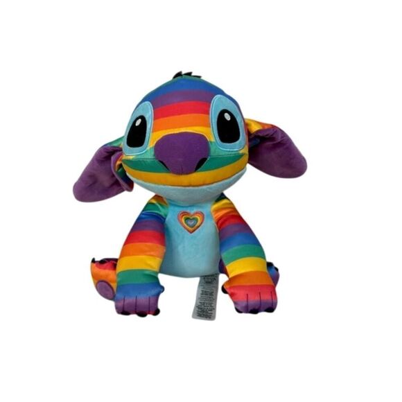 Stitch Disney Rainbow Pride Collection Plush 12 1/2", Lilo & Stitch, rainbow - Picture 1 of 5
